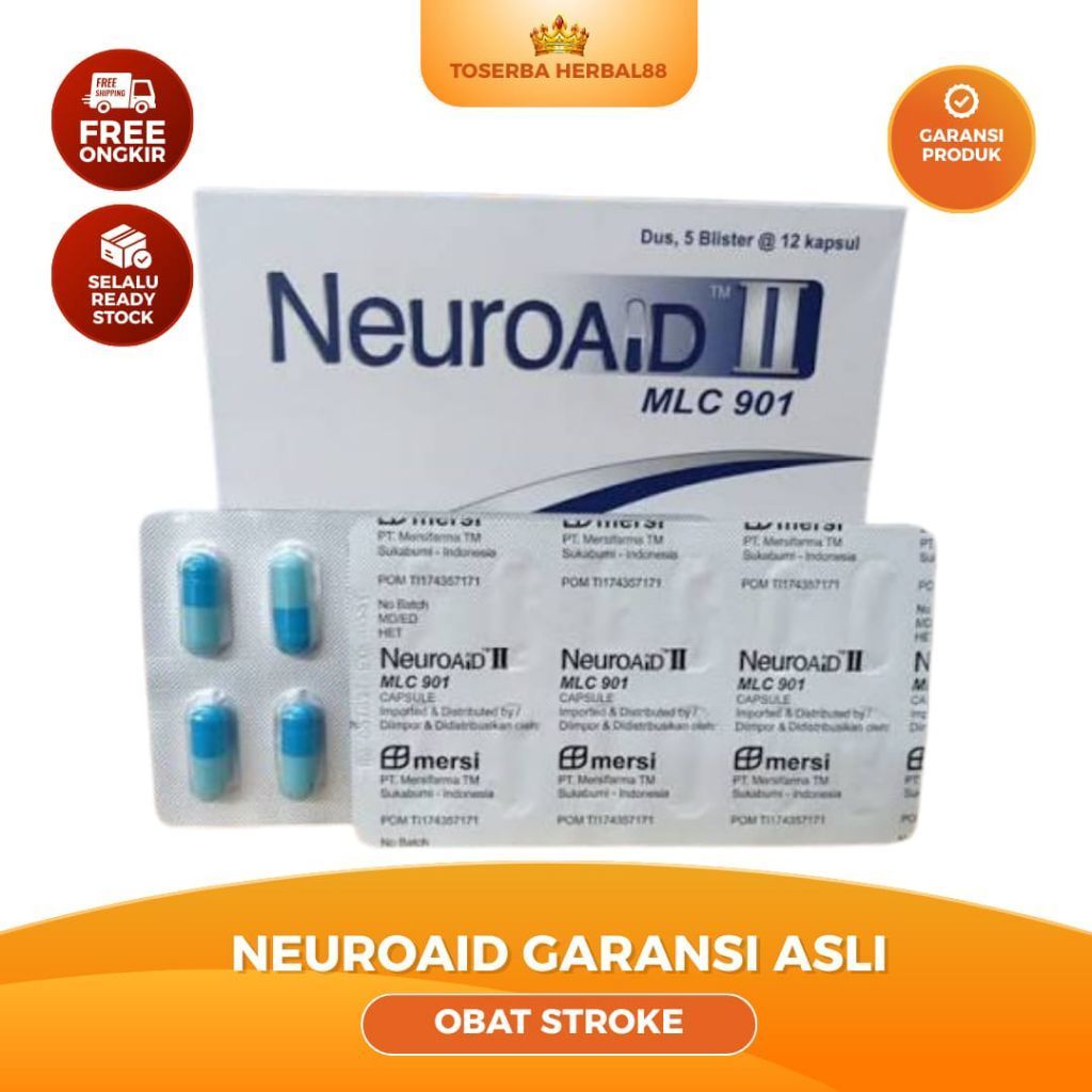 NeuroAID II MLC 901 Capsule 1 Dus 5 Blister @ 12 kapsul | Obat stroke | Neuroaid Rekomendasi Para do