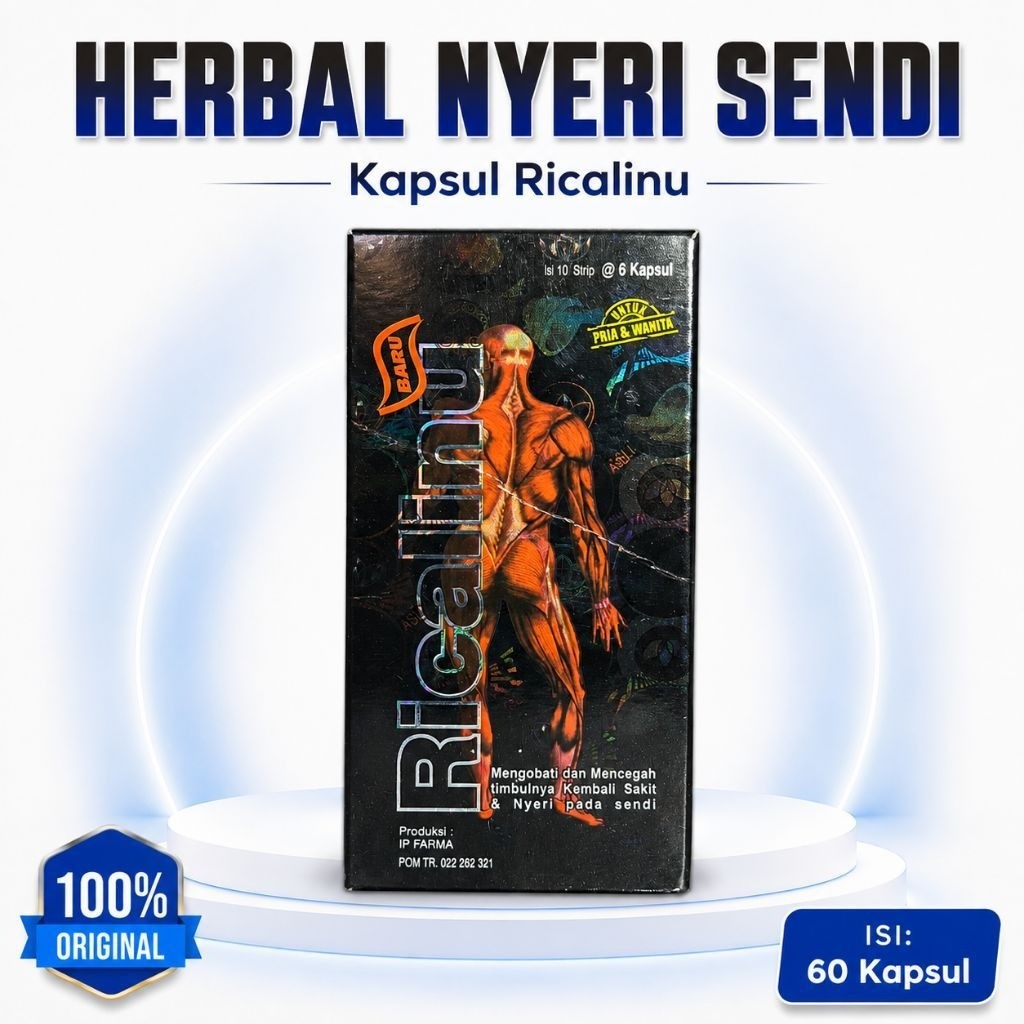 10 Strips (60 Kapsul) Rica-L Ricalinu untuk Tangan Kaki Kesemutan