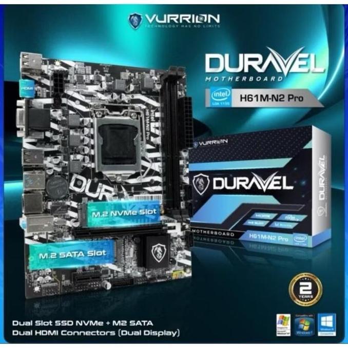 HARGA DISC - Motherboard Vurrion DURAVEL H61 LGA 1155 DDR3