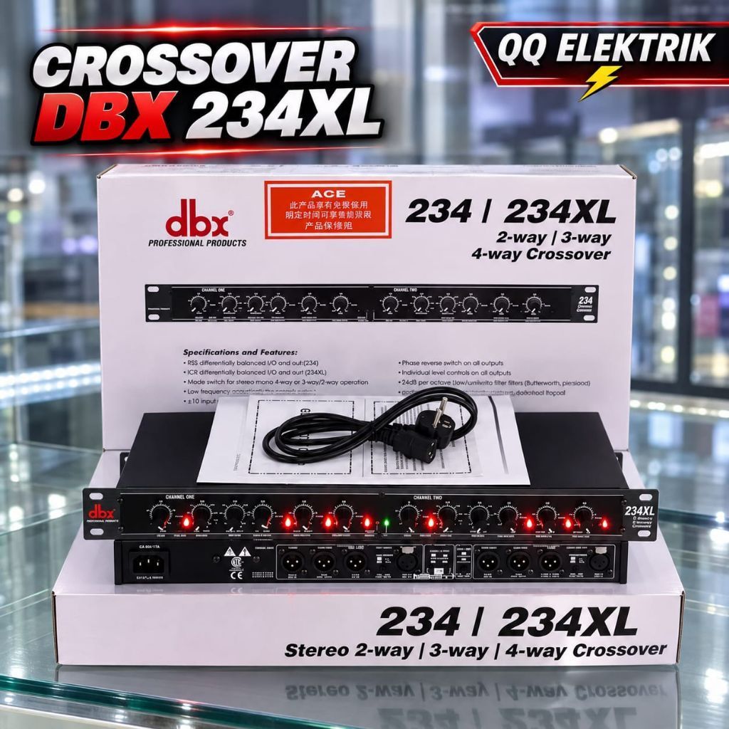 CROSSOVER AKTIF DBX 234XL 234 XL GRADE A AUDIO PROCESSOR 2 WAY 3 WAY 4 WAY