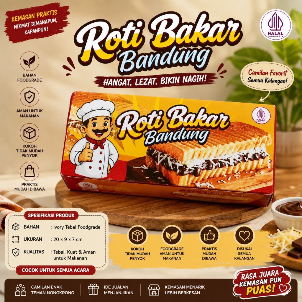 kemasan roti bakar | bungkus roti bakar | box roti bakar | kotak roti bakar