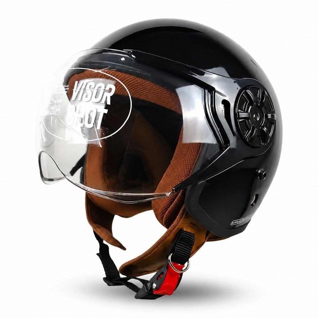 Helm Hijab Cewek Dewasa Retro Kaca Pilot SNI