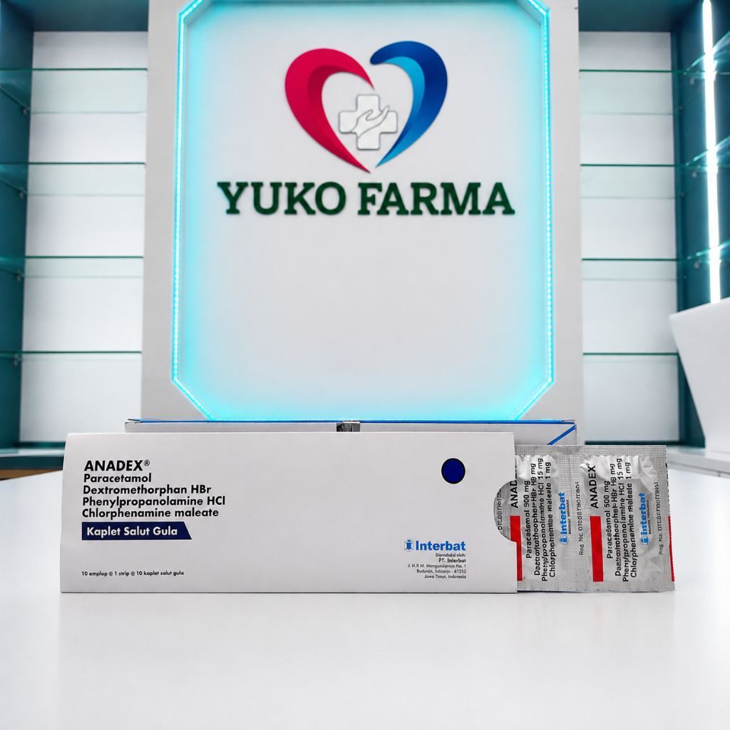 Anadex 1 Strip isi 10 Kaplet - Obat Flu Batuk Pilek Demam