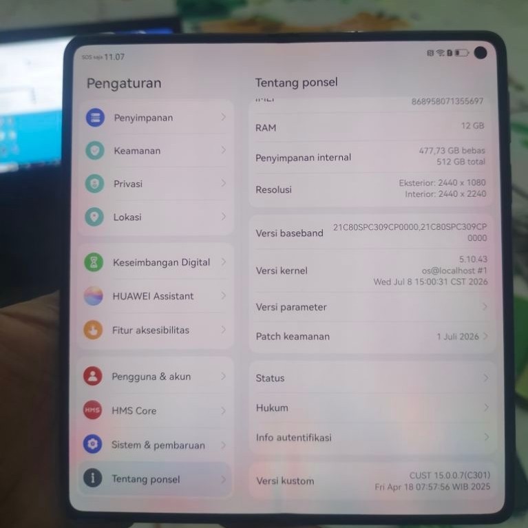 Huawei Mate X6 12/512gb Minus dent bawah dikit aja