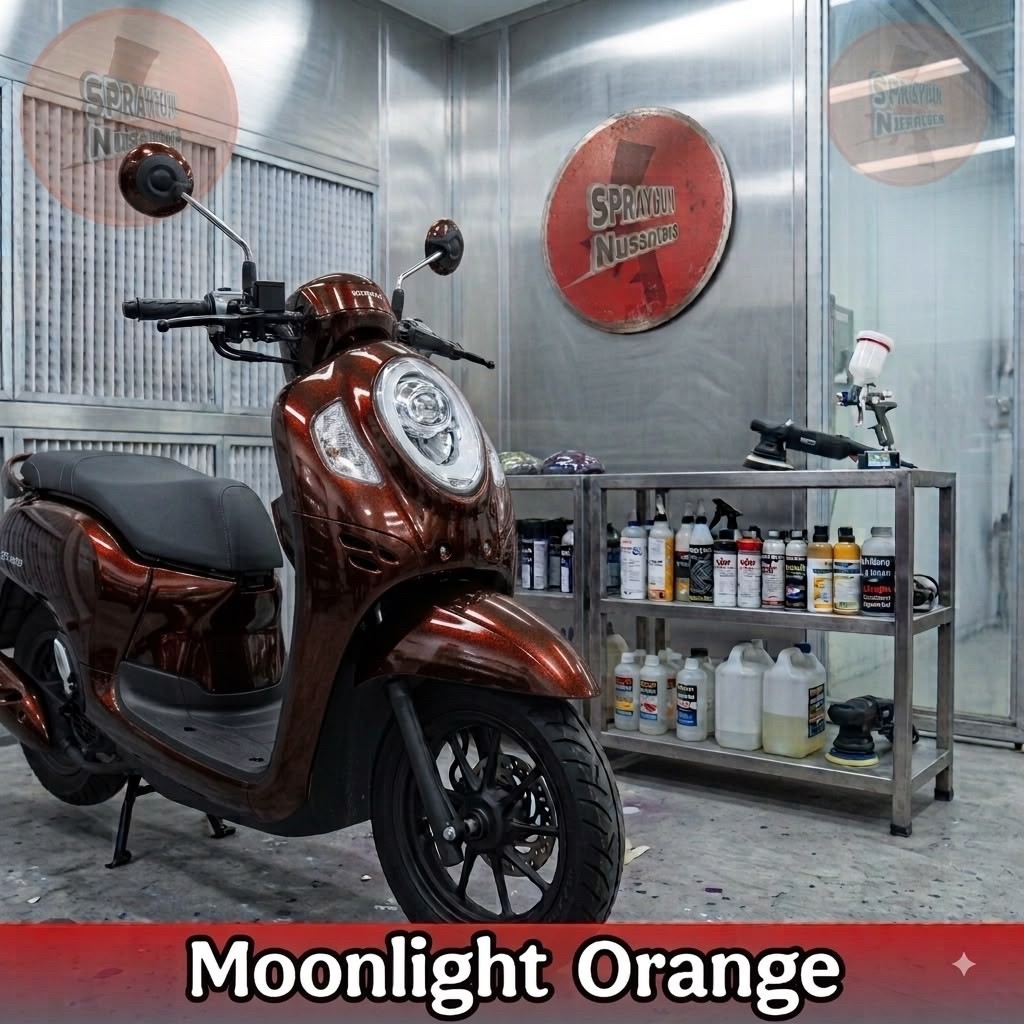 Cat PU Moonlight Orange - Hitam Lembayung Orange PU - Cat Motor/Mobil