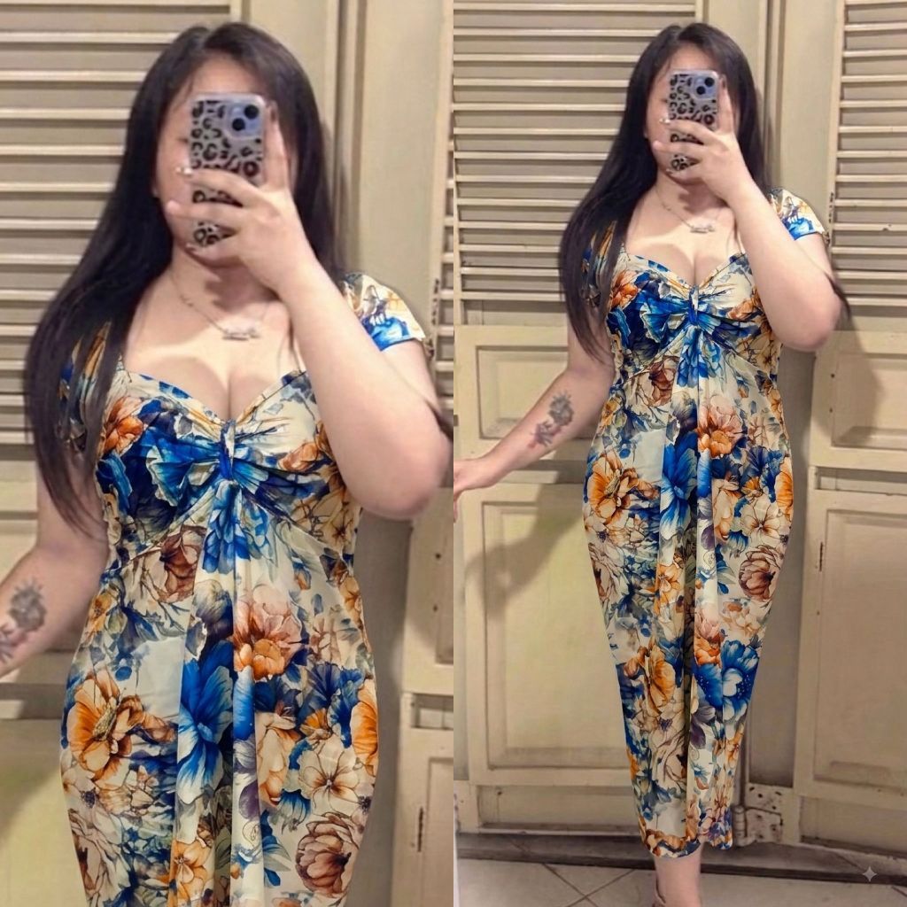 Daster bali lengan pita panjang