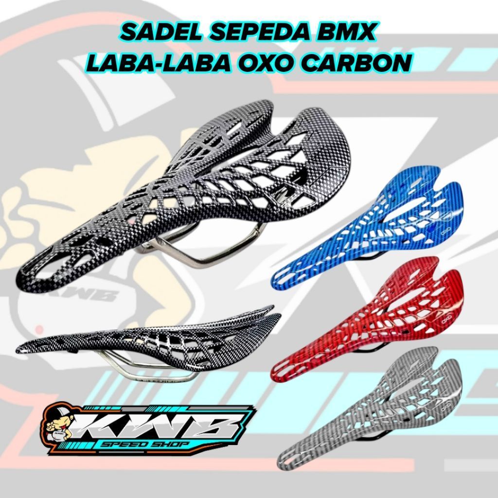 Sadel Jok Sepeda Laba-Laba Spider Carbon Origianl Oxo Sadel Sepeda Bmx Balap Freestyle Carbon