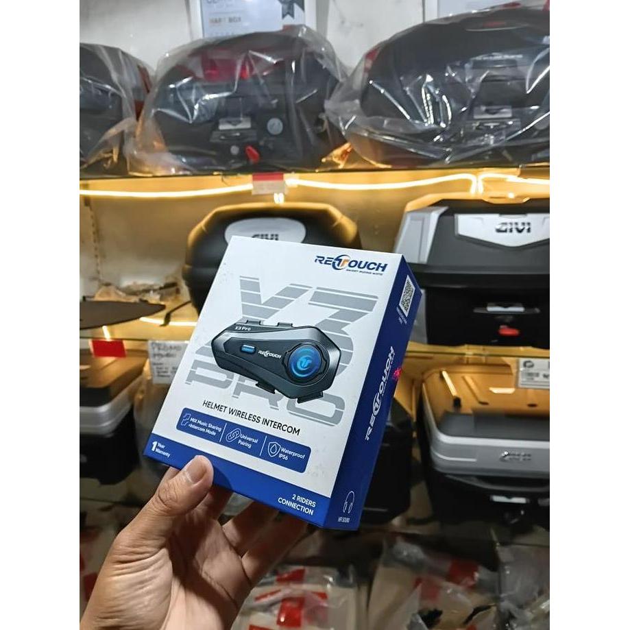 Intercom Retouch  X3 PRO Bluetooth Helm Komunikasi, Hiburan Musik, GPS