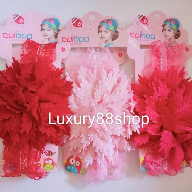 Bando Renda Anak / Aksesoris Rambut Bando Renda Bunga Baby Lucu