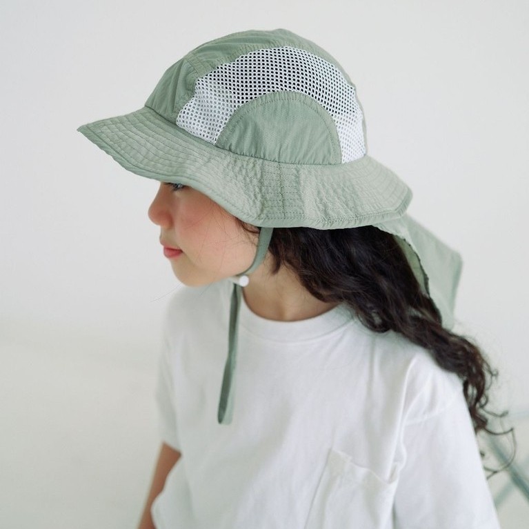 Little Wanderer - Lumi Sun Hat - Bucket Hat Anak dengan Pelindung Leher