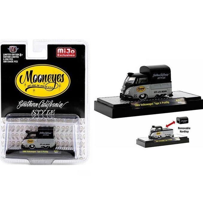 31500-MJ51 M2 MACHINES 1960 VW VOLKSWAGEN TYPE 2 PICKUP MOONEYES GREY