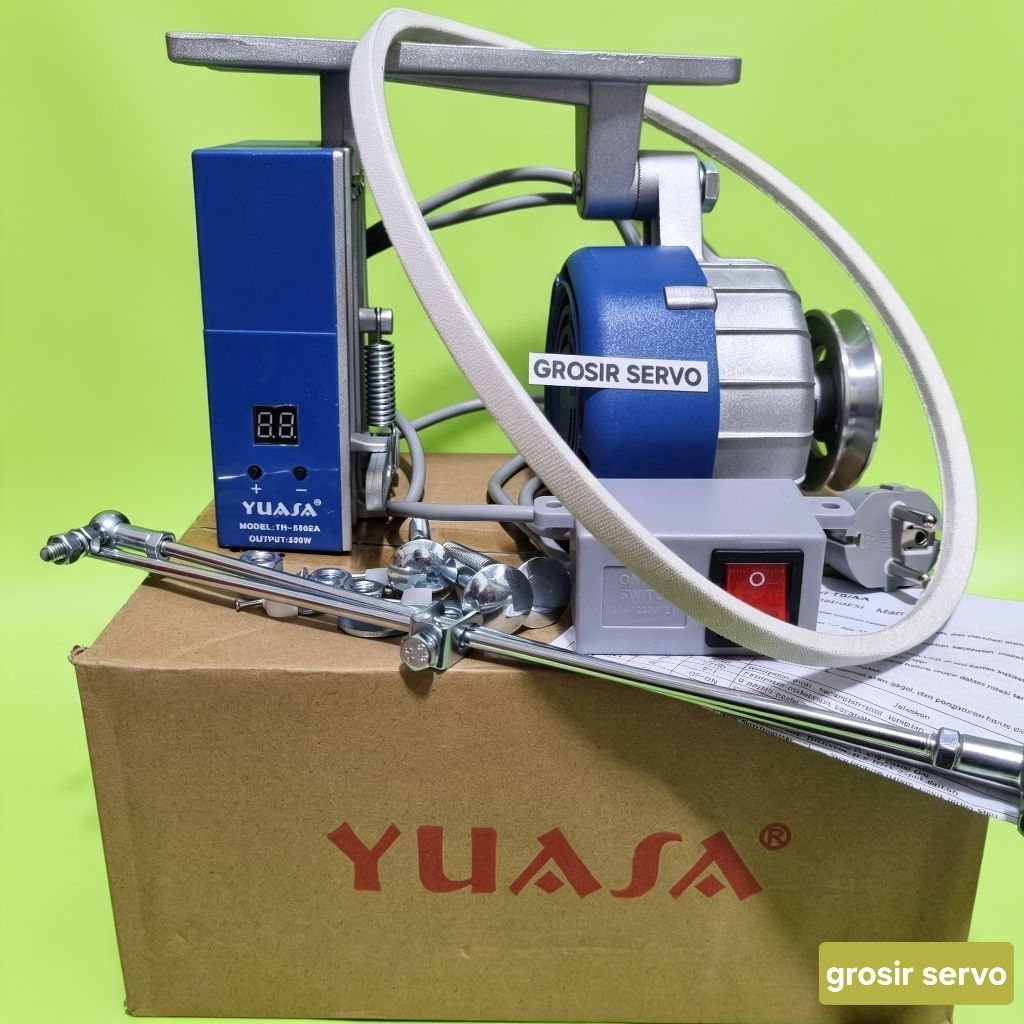 dinamo servo yuasa biru TH-550EA original 100%baru buat mesin jahit overdeck obras juki typical dll