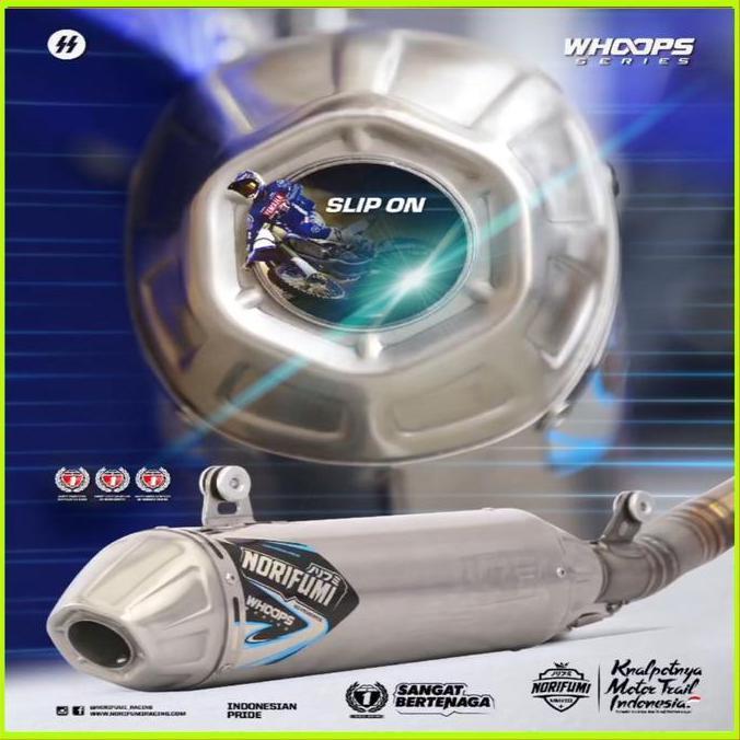 KNALPOT NORIFUMI WHOOPS TITANIUM SLIP ON MOTOR KX 250 F/XC YZ 250 F/XC