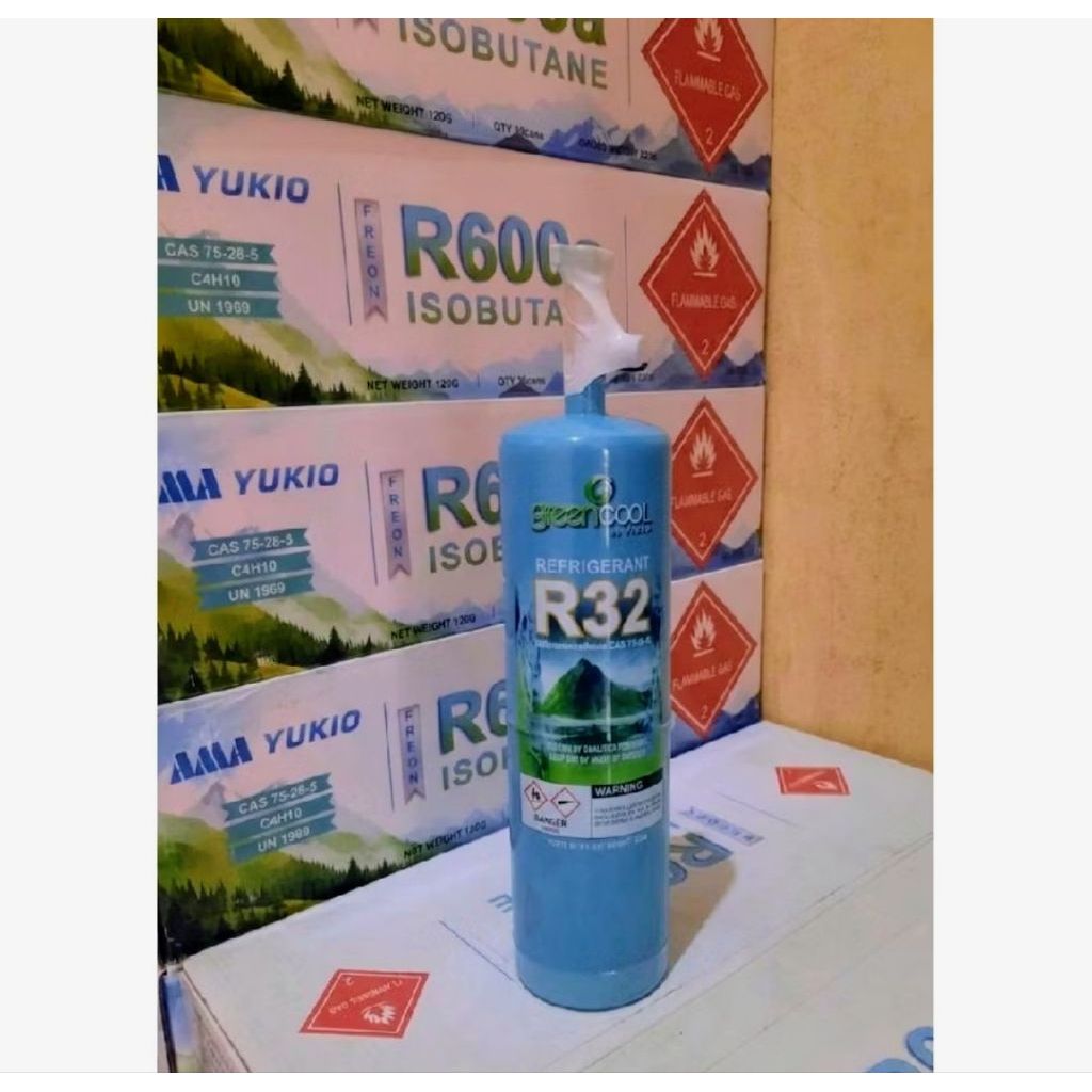Freon AC R32 Greencool Kaleng 700g Portable - Refrigerant AC Inverter

