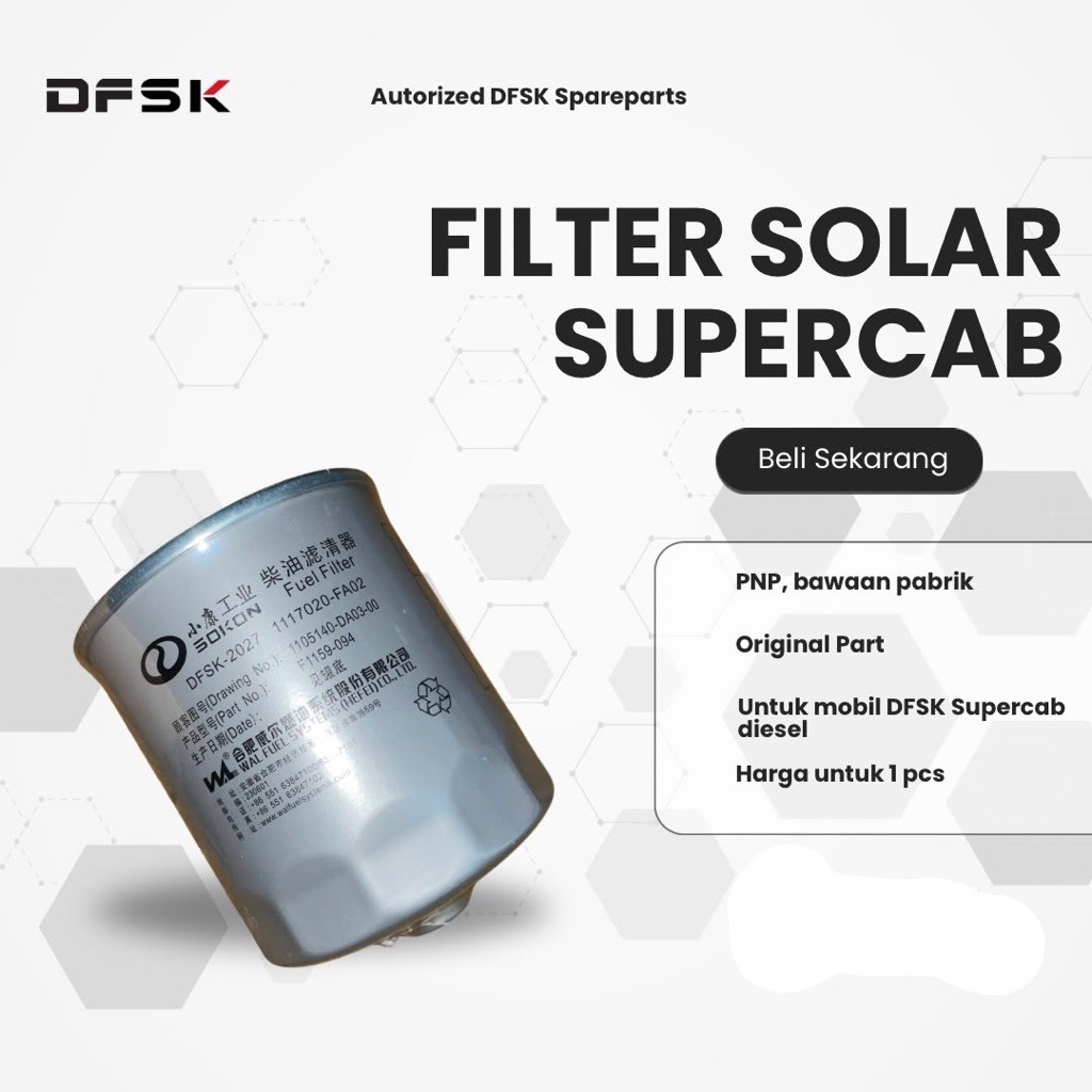 Filter Solar Original DFSK Supercab Diesel - Genuine Part DFSK