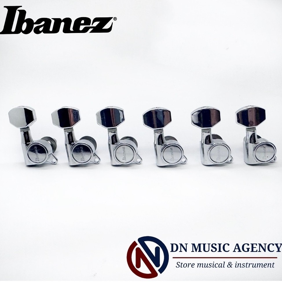 tuning machine head gitar Ibanez original 6 in line sejajar dryer gitar with logo ibanez 6 string ch