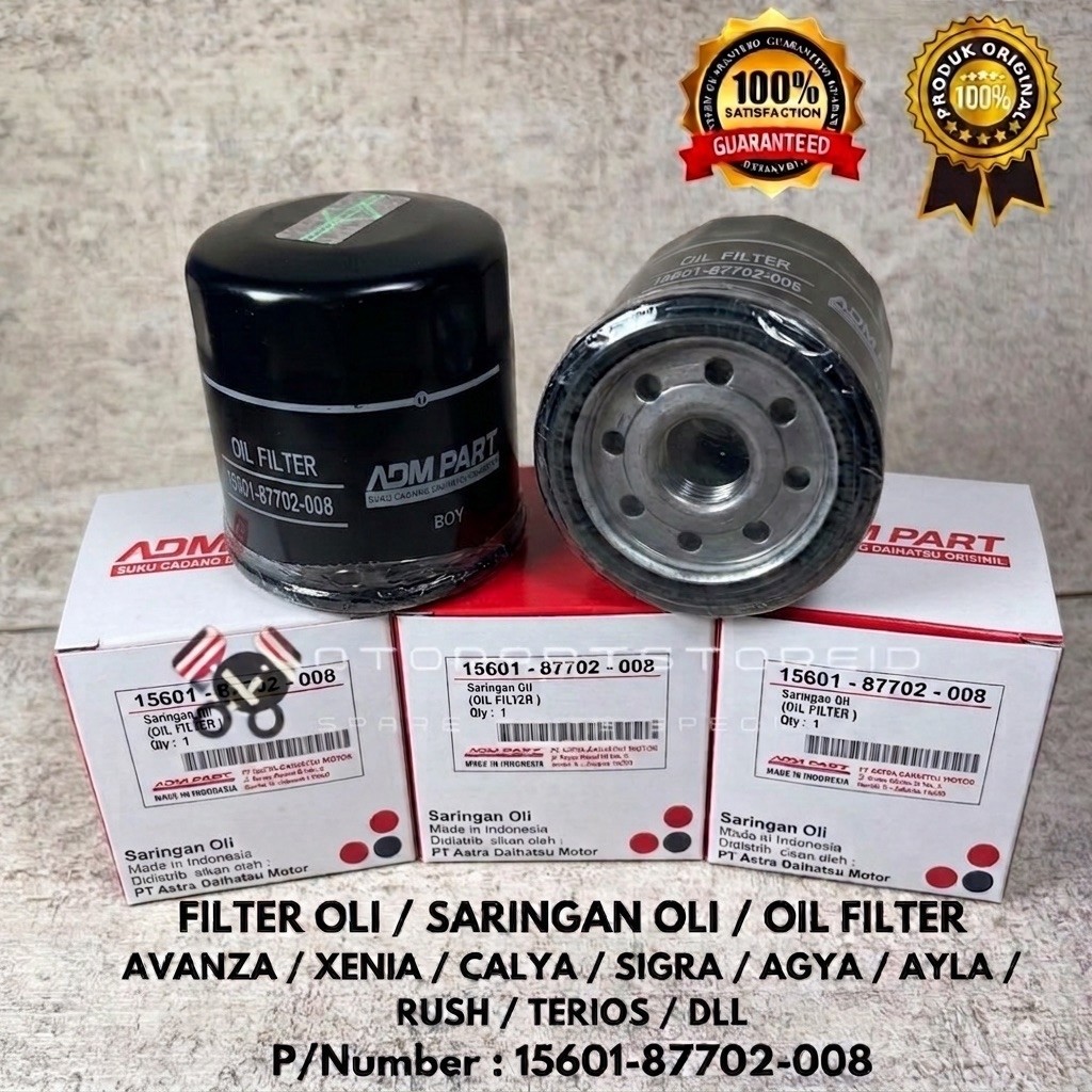 FILTER OLI OIL FILTER SARINGAN OLI AVANZA XENIA VELOZ GRAND NEW AVANZA GRAND XENIA NEW AVANZA NEW
