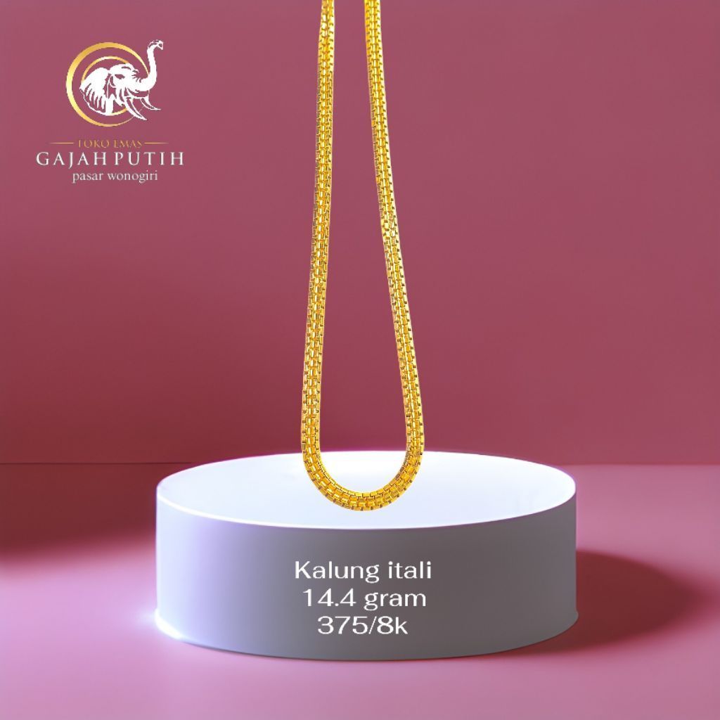 Kalung emas  itali 14.4 gram 8k