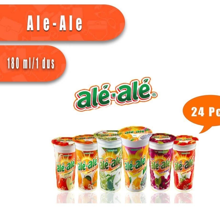 Minuman ALE ALE Semua Rasa 1Dus / Karton isi 24Pcs @180Ml / Minuman Ale Ale 1 Dus