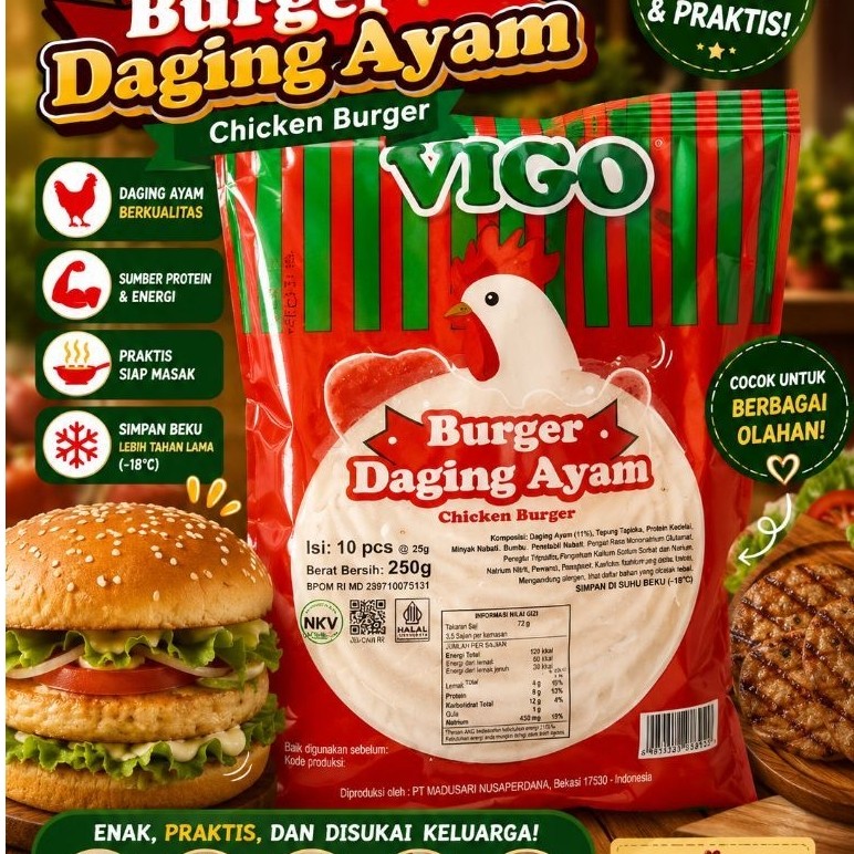 Daging Burger Vigo Ayam