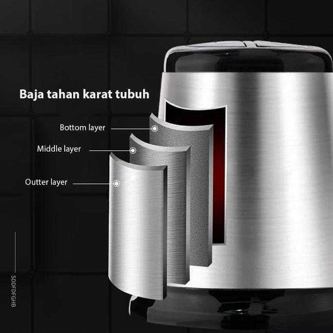 VISHAL Combo spesial 3 in 1  Blender Daging Penggiling Chopper Stainless + Oil Pot Wadah Penyaring M