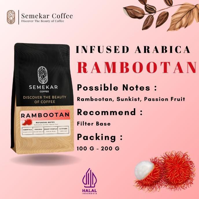 SEMEKAR COFFEE - BIJI BUBUK KOPI RAMBOOTAN FERMENTATION KOPI ANAEROB NATURAL ROASTED BEANS