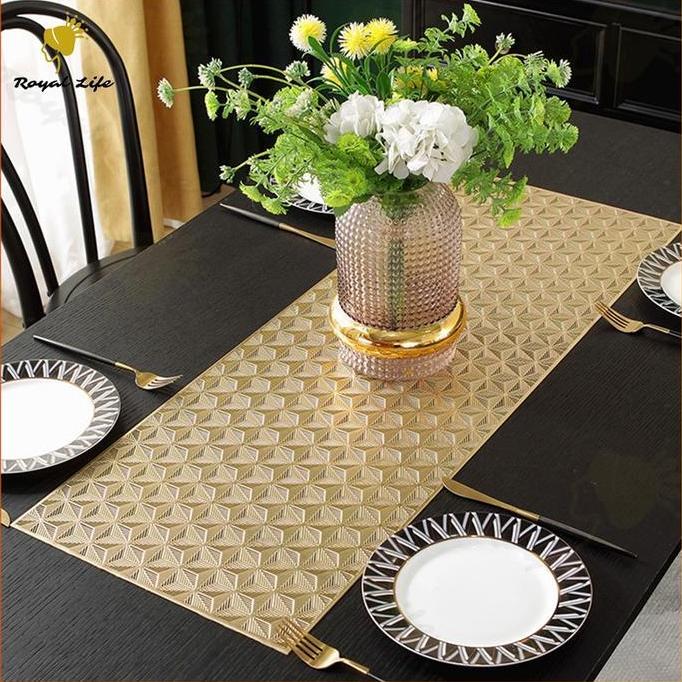 Flash SaleROYAL Taplak Meja Makan & Tamu Aesthetic Table Runner Elegan, Taplak Meja Eropa Ringan dan