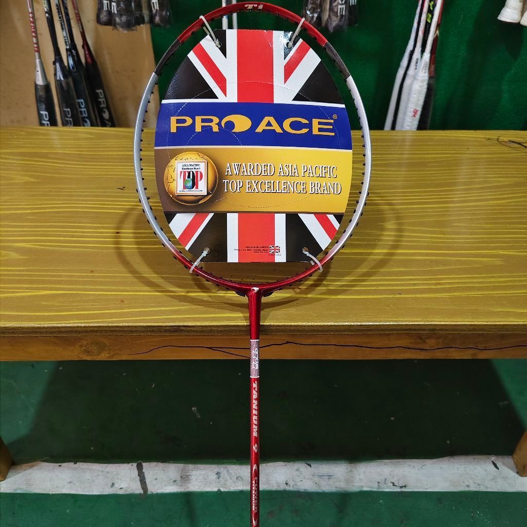 RAKET BADMINTON PRO ACE TI TITANIUM 9 ORIGINAL 3UG5  30LBS