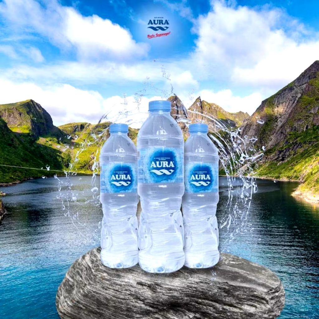 AURA Air Mineral 600ml (24 botol) Air Mineral Tidak Berwarna