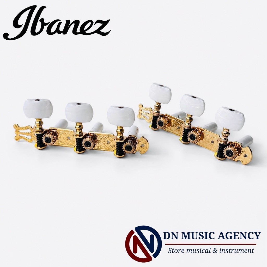 tuning machine head gitar ibanez classical gold solid pearl button original dryer gitar klasik nylon