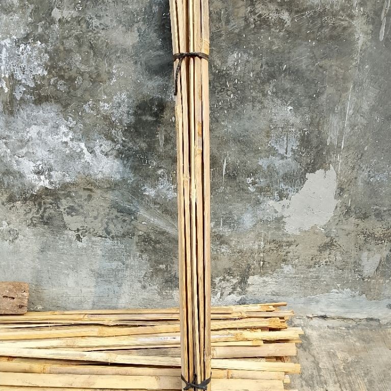 Bambu Belah Bambu Reng Bambu Pagar Panjang 1 Meter Isi 10 Buah
