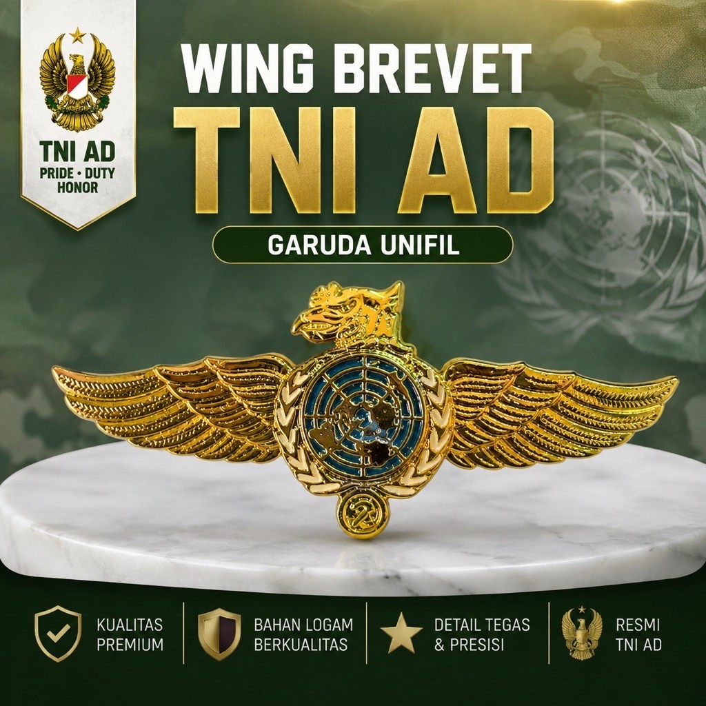 Wing Brevet PDH TNI AD Garuda UNIFIL | Brevet Wing Garuda UNIFIL TNI Angkatan Darat