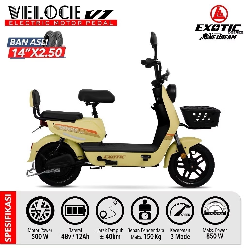 Sepeda Listrik e-bike elektrik Exotic Veloce v1 by Pacific