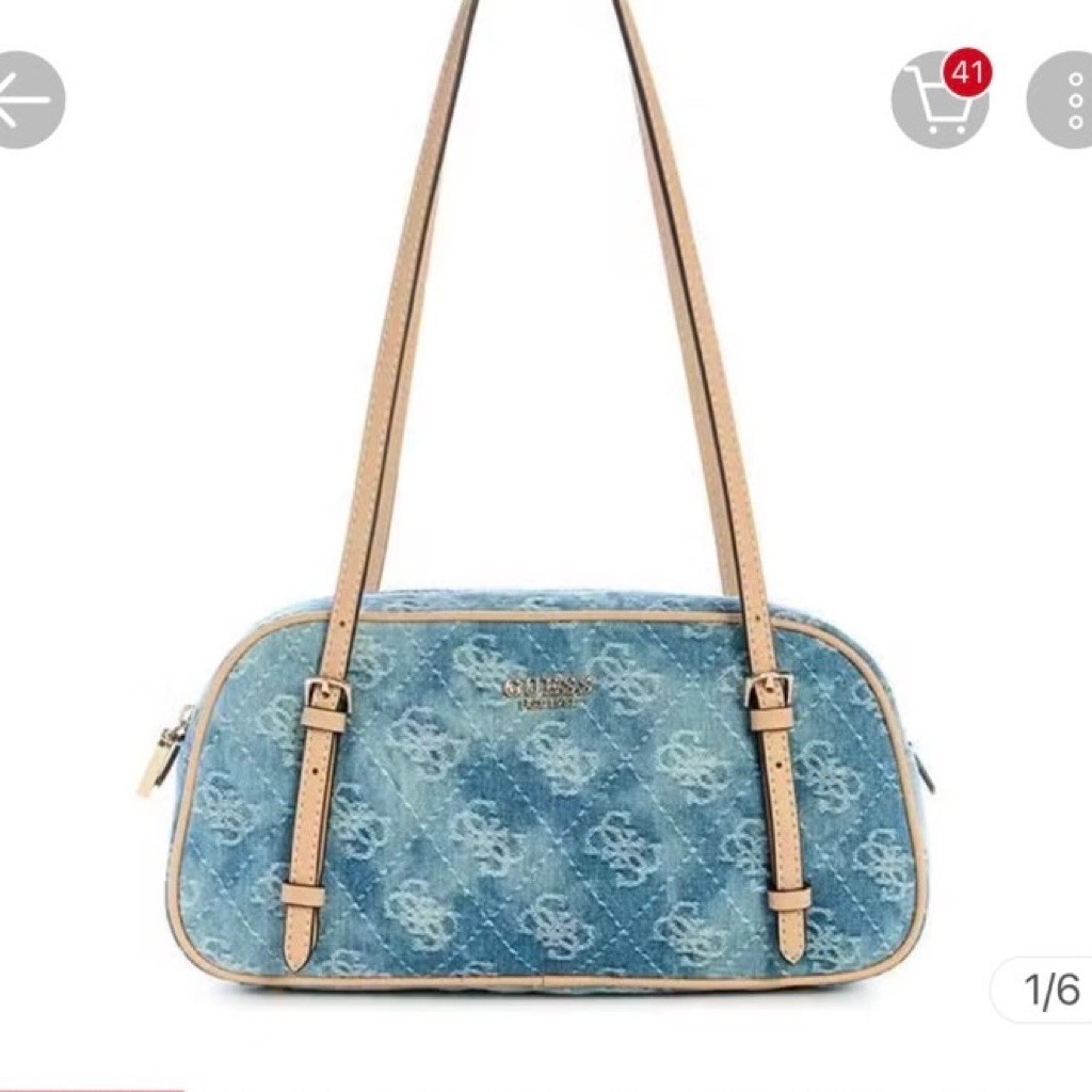 Shoulder Bag Denim Guess - Washed Blue