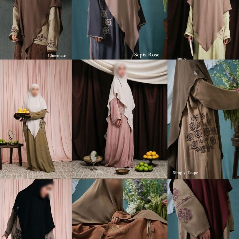 NWT Aafiya Abaya | Hayya Khimar Black, Estate Blue, Taupe size Reg & Long