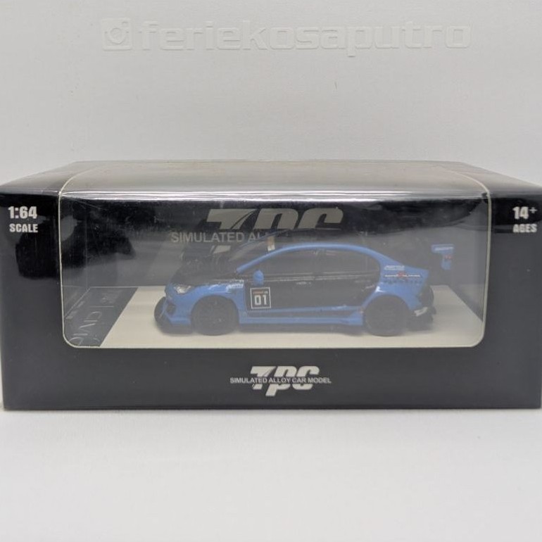 TPC Honda civic FD2R blue diecast 1:64