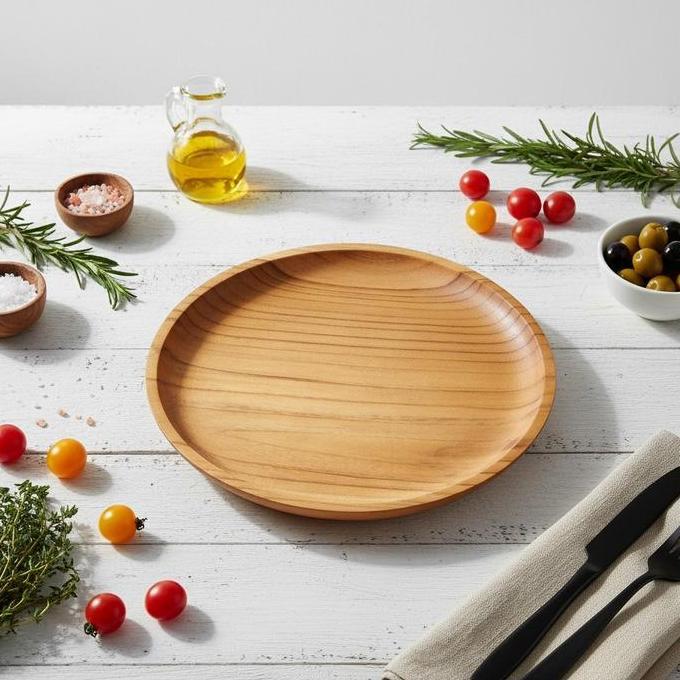 Piring Kayu Jati / Piring Makan Kayu Jati