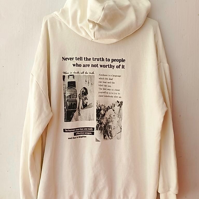 COLZA Hoodie Motif Print Size M/XL