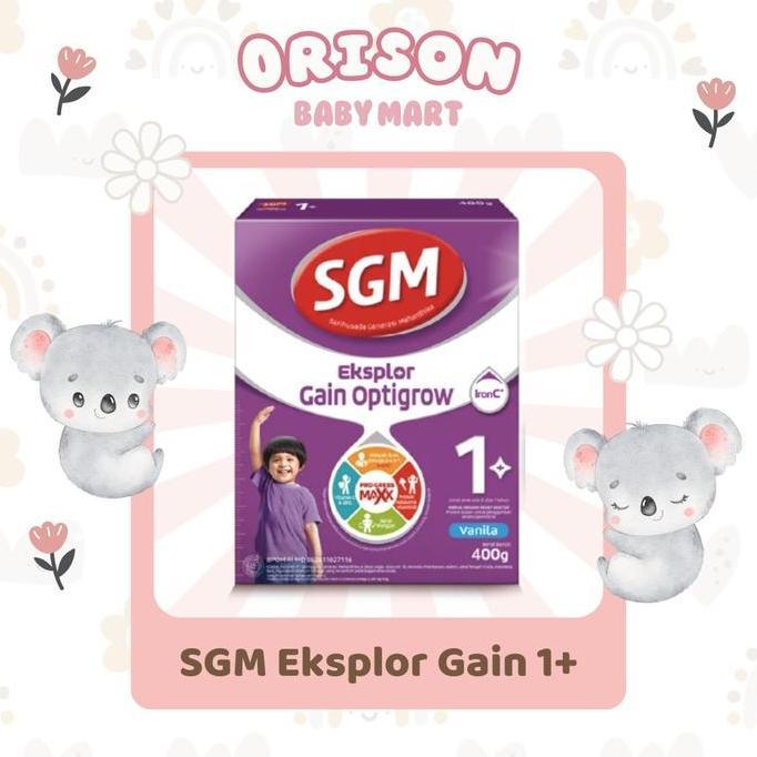 Babypow- Sgm Eksplor Gain 1+ Optrow 400Gr Vanila Madu / Sgm Ungu