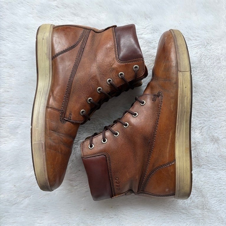 sepatu ECCO boots casual kulit size 42
