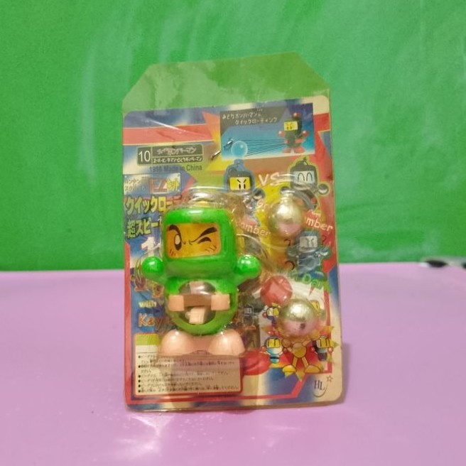Figure B-DAMAN BAKUGAIDEN / BOMBERMAN - GREEN BOMBER - NOS Murah Retro Vintage Rare Koleksi Mainan A