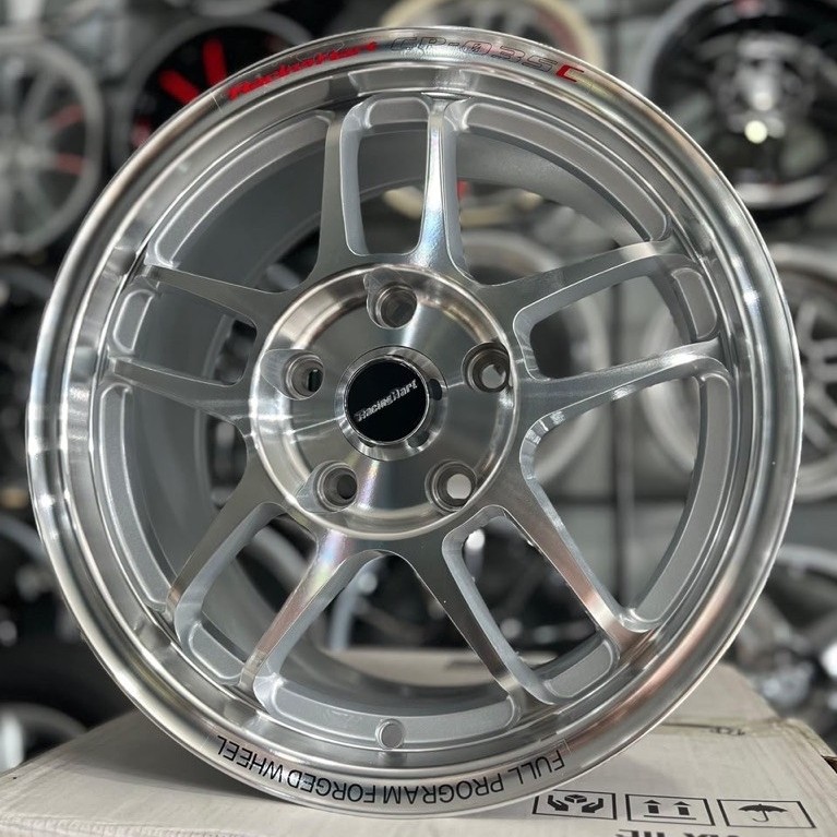 velg racinghart cp035 r15 full polish pcd 5x114 kondisi baru