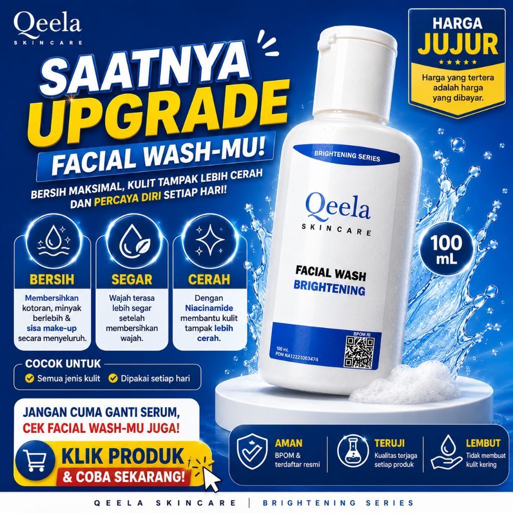 Sabun Cuci Muka Pria Untuk Mencerahkan Wajah Kusam | Sabun Wajah Qeela Skincare