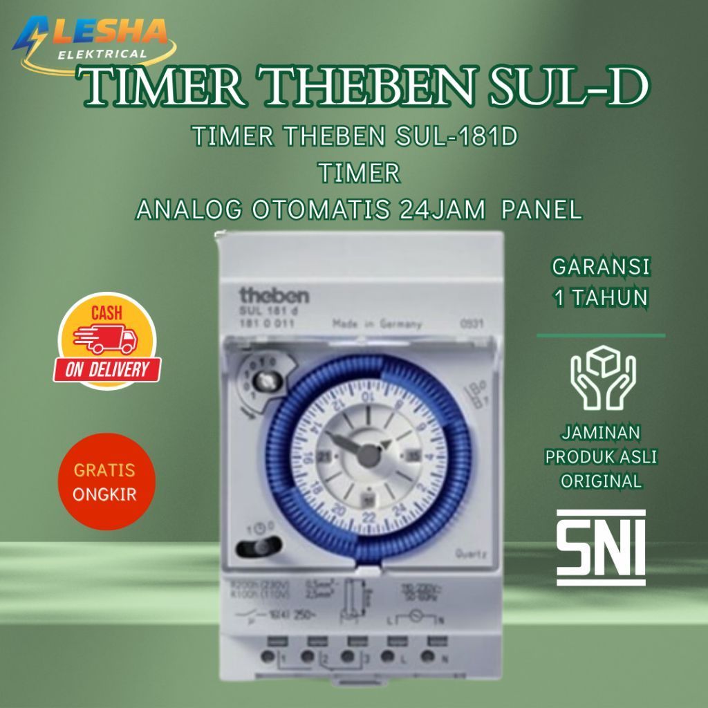 Timer SUL-D Theben | Timer Saklar Otomatis Digital | Timer Listrik DIN Rail
