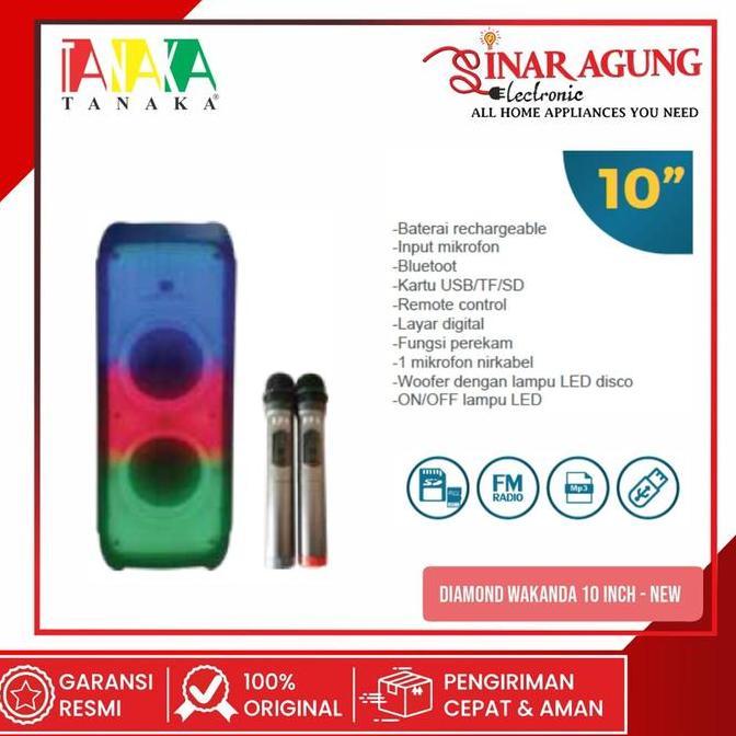 IROSAKA TANAKA DIAMOND WAKANDA 10 INCH NEW SPEAKER AKTIF PORTABLE - 100% ORI