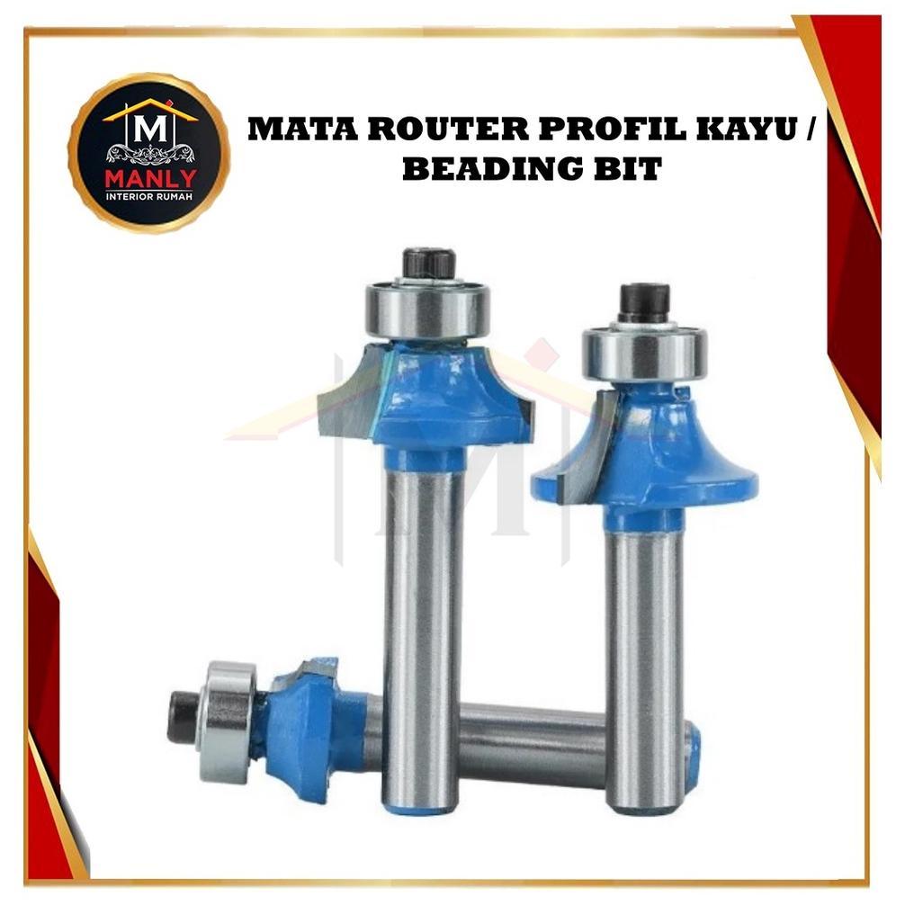 Mata Router Edging 2mm Mata Profil 1/4" x 3/16 Mata Profil Kayu Trimmer Router Beading Bit Edging