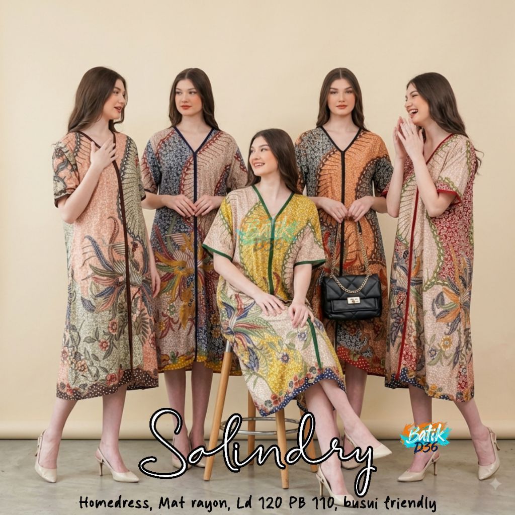 (Semerbak) Daster payung SALINDRY premium kekinian / home dress busui premium / daster harian batik 