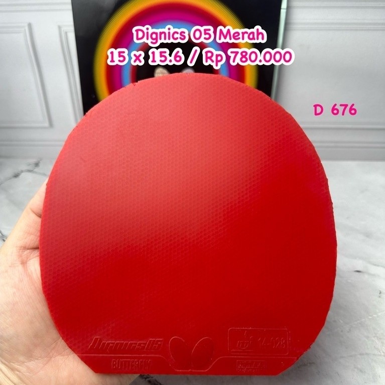 SECOND BUTTERFLY DIGNICS 05 MERAH ORIGINAL MARKET JEPANG KARET BET BAT BAD TENIS MEJA PINGPONG