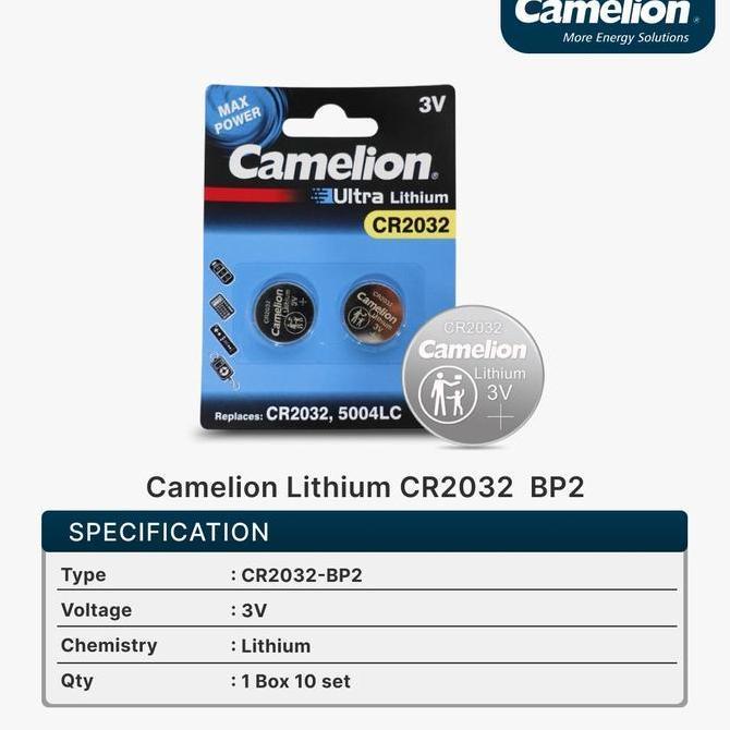[] Camelion Baterai Lithium CR2032 BP2 - Camelion Baterai Koin CR2032