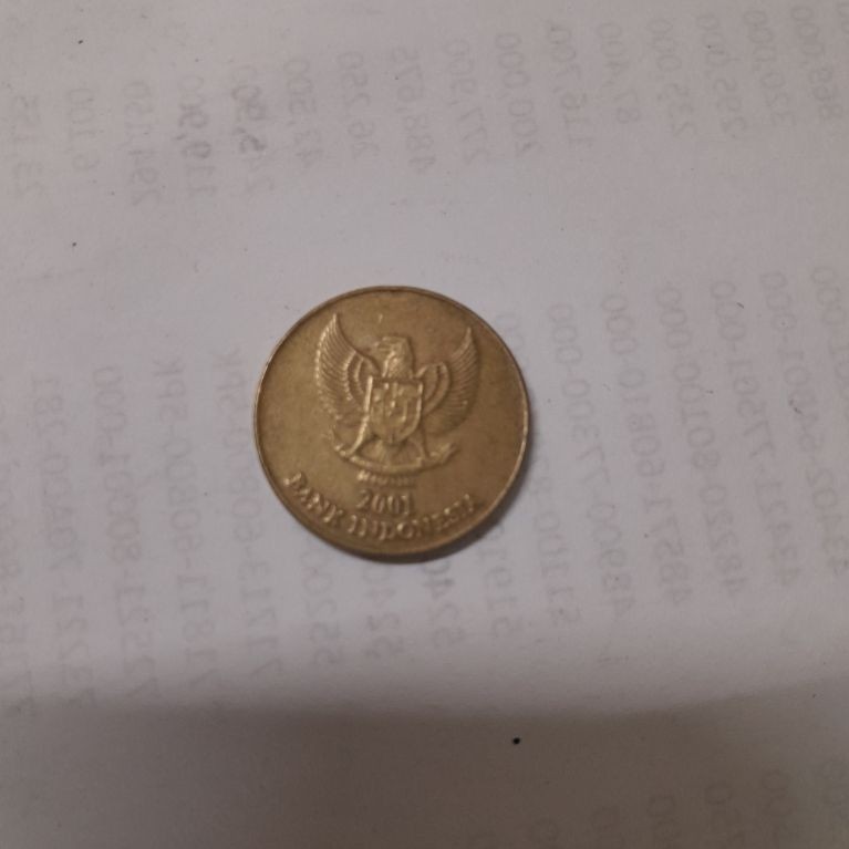 Koin Logam 500 RUPIAH Bunga Melati Tahun 2001